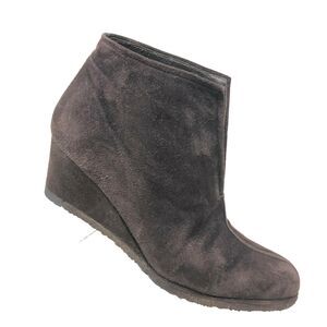 Stuart Weitzman Seamstress Wedge Bootie Womens Size 5.5 M Crepe‎ Sole Ankle Boot